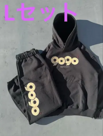 로고 블랙 맨투맨 셋업 L 사이즈