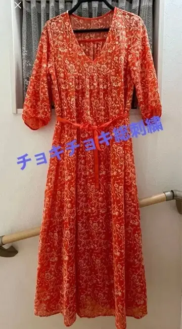 [ 기간 한정 ] 프랑슈리페 쵸키쵸키 총자수 원피스