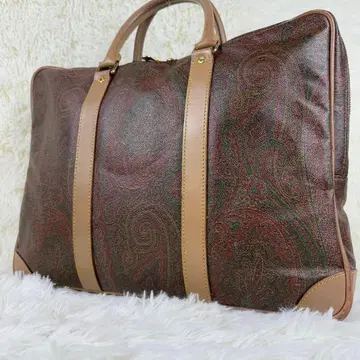 ETRO 에트로 비즈니스 백 페이즐리 PVC 가죽 브라운