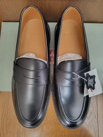 [ 새상품 미사용 ] 블랙 로퍼 TV3103 26.5cm 소가죽