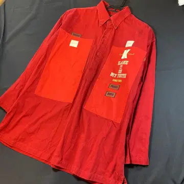 칼 헬무트 빨간색 코튼 셔츠 칼 헬무트 남성용 M 사이즈 레드