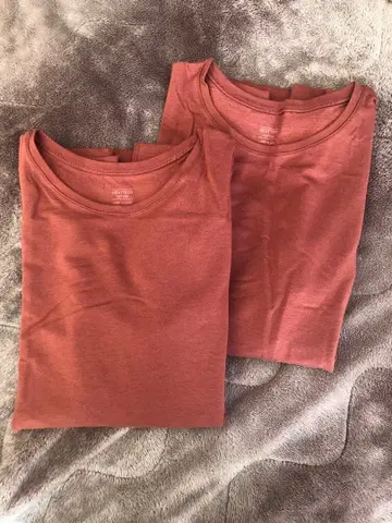 유니클로 울트라 웜 히트텍 코튼 크루넥 T 여성용 L 2장 세트