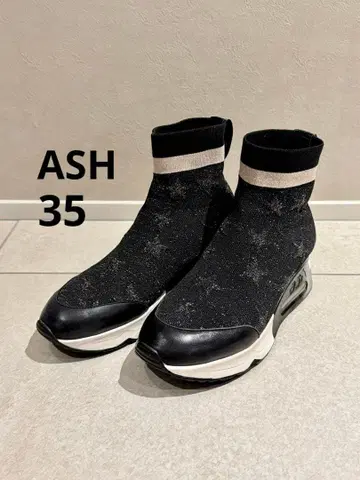 ASH 하이컷 스니커즈 니트 통굽 35 새상품급