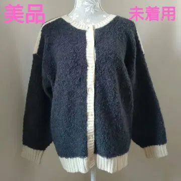 미착용 사만사 모스모스 바이컬러 가디건 새상품급 니트 울 혼방