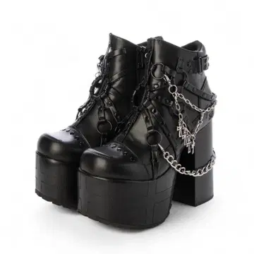 YOSUKR 직영SHOP 한정판 통굽 부츠 블랙