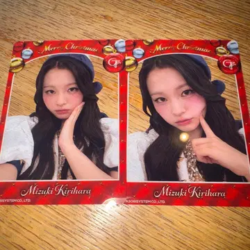 키리하라 미즈키 클리어 트레이딩 카드 크리스마스