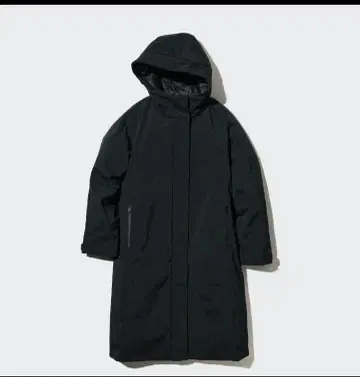 유니클로 울트라 웜 하이브리드 다운 롱 코트 블랙 여성용