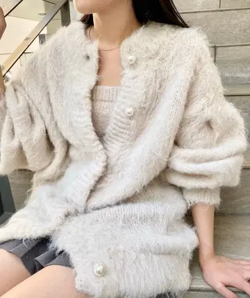 퍼풍 오버 사이즈 가디건