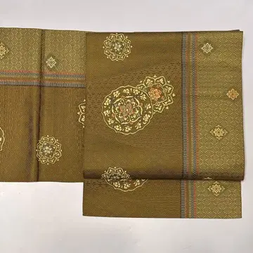 나고야 오비 오비(약 24cm) 순수 실크 하카타 오리 브라운 so177