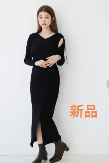 스나이델 SNIDEL 슬릿 니트 원피스