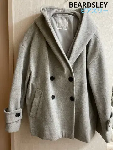 미사용 비어즐리 울 코트 라이트 그레이