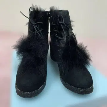 스콧 클럽 블랙 퍼 스웨이드 부츠 29