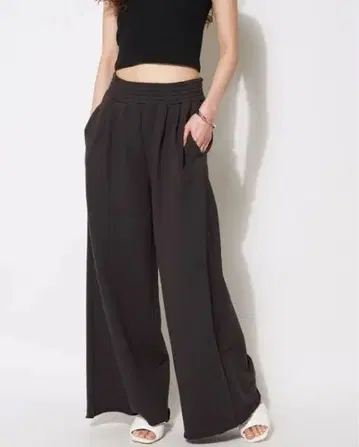 SPIRALGIRL 블랙 와이드 팬츠 맨투맨