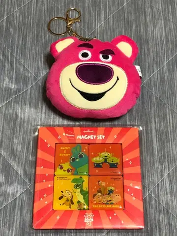 토이스토리 랏소 봉제 인형 키 참 마그넷 세트