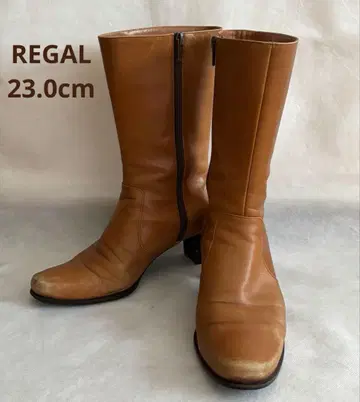 REGAL 리걸 미들 기장 부츠 23.0cm 브라운 천연 가죽