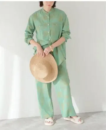 저널 스탠다드 글리터 리프 프린트 팬츠 M