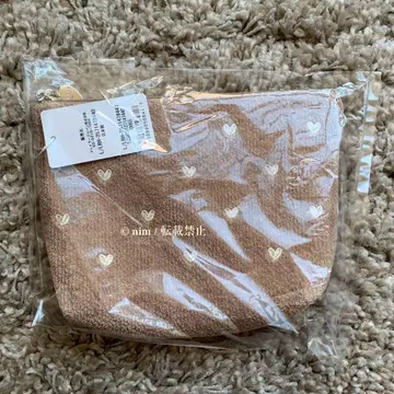 미개봉 새상품 페이러 러브리 하트 보트형 파우치 M 베이지