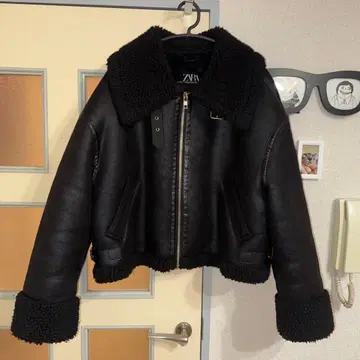 ZARA 더블 페이스 가죽 자켓