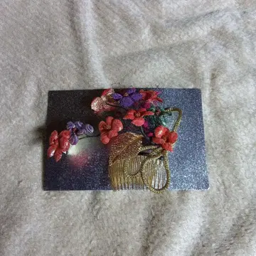 꽃 자수 머리 장식 헤어콤 성인식 졸업식