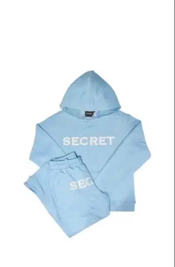 미사용 새상품 SECRET 스카이블루 후드티 셋업
