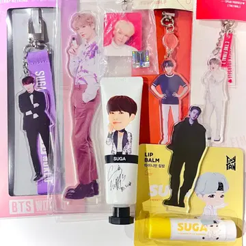 BTS SUGA 윤기 공식 아크릴 키링 아크릴 스탠드 6점+덤