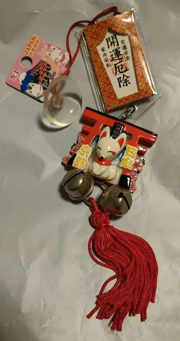 후시미 이나리 기념품 키링 스트랩 럭키 참 여우 교토