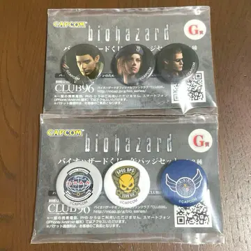 [ 새상품 ] 바이오하자드 복권 G상 캔뱃지 크리스 질 웨스커