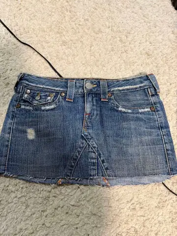 트루 릴리젼 미니 스커트 구제 의류