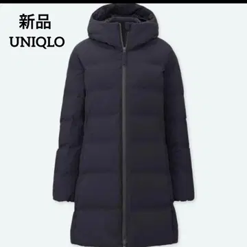 [새상품] UNIQLO 심리스 다운 코트 블랙 S
