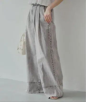 [ Chico ] 치코 M 데님 팬츠 와이드 팬츠 그레이