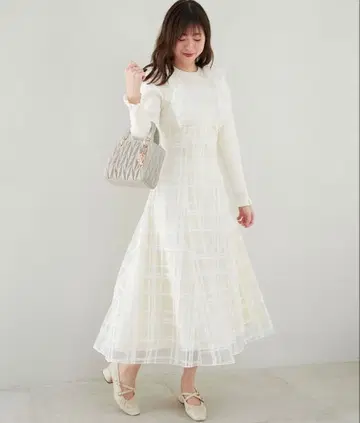 MAJESTIC LEGON 숄더 프릴 도킹 원피스