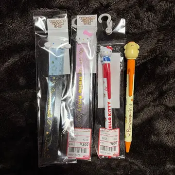 산리오 키티 폼폼푸딩 눈금자 볼펜