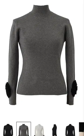 로즈 터틀 니트 ette 미사용 새상품 택 포함 그레이 cygne