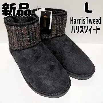 새상품 미사용 시마무라 해리스 트위드 HT 기모 부츠 중 블랙 L 숏