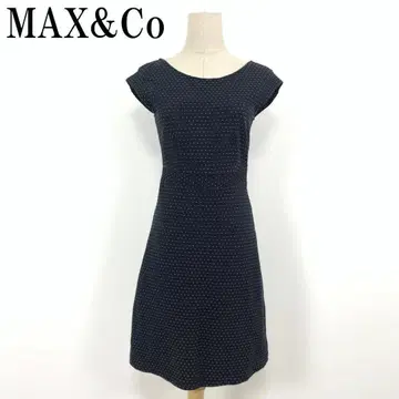 LA5837 맥스앤코 도트 반팔 플레어 원피스 블랙 S