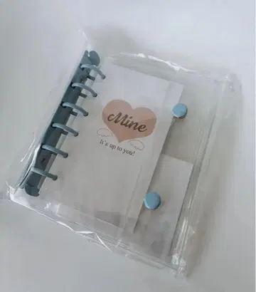 새상품 Mine 마인 myBUBU 시스템 수첩 바인더 씰북 블루