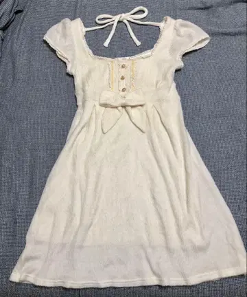 레어 리즈리사 BIG 리본 홀더넥 원피스 보들보들 기모