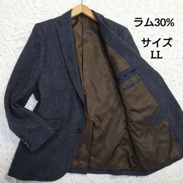 빅 사이즈 LL 테일러드 자켓 라무 30% 헤링본 XL