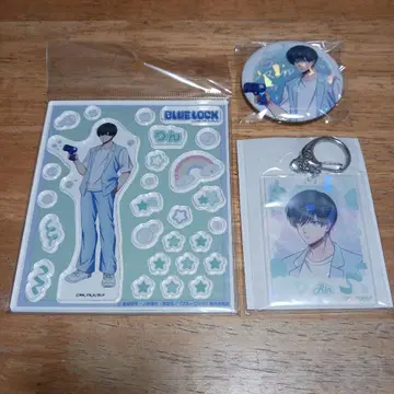 이토시 린 Soap bubbles 캔뱃지 & 키링 3개 블루 록