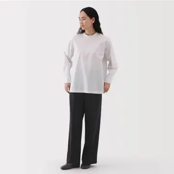 발수 턱 스트레이트 팬츠 L 블랙