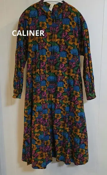 꽃무늬 긴팔 셔츠 원피스