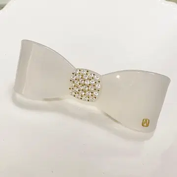 ALEXANDRE DE PARIS 리본 머리핀 화이트