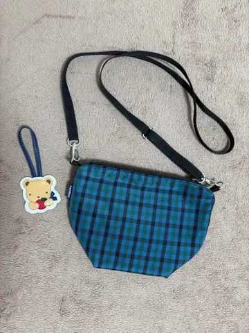 familiar 파밀리아 보트형 미니백 파랑 체크