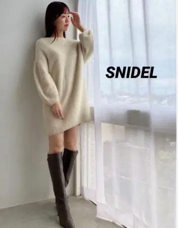 SNIDEL 미니 니트 원피스 아이보리 F