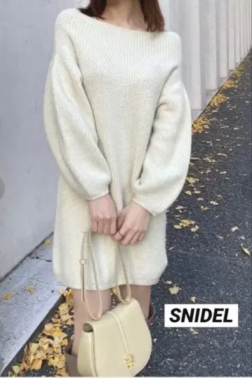 SNIDEL 오프숄더 미니 원피스 아이보리 F