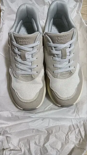 CEDAR CREST 스니커즈 화이트/그레이 23.0cm