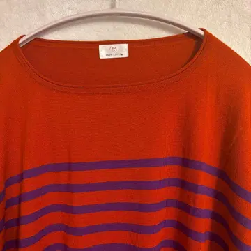 MON STYLE 에뚜왈해 실크 캐시미어 보더 니트 사이즈 M