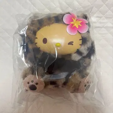 산리오 헬로키티 파인 페이스 캣 레오파드 무늬 봉제 인형