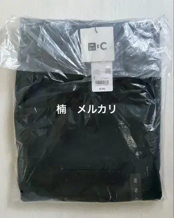 [ 새상품 미사용 ] 유니클로C 맨투맨 와이드 팬츠 긴 길이 블랙 S