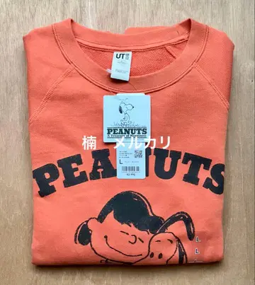 유니클로 피넛 트레져리 해피니스 스웨트 셔츠 오렌지 L